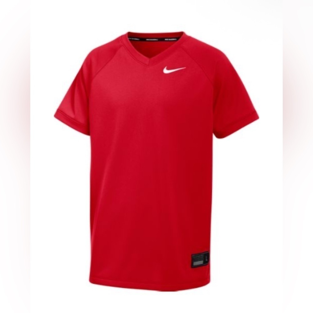 KIDS NIKE STOCK VAPOR SELECT2 V-NECK JERSEY (STANDARD FIT) UNIVERSITY RED/WHITE